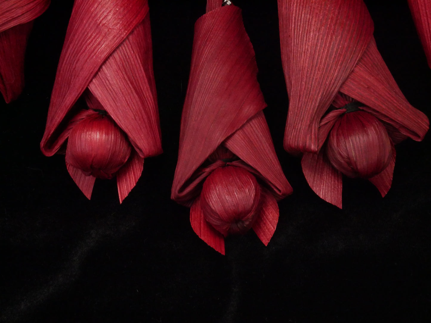 RED BABY corn husk bat doll