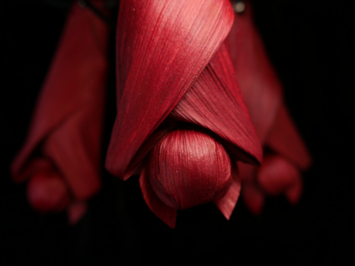 RED medium corn husk doll