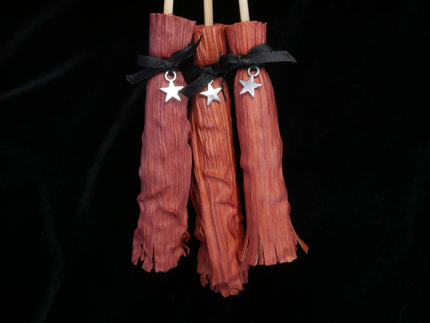 Orange Corn Husk Witch Broom