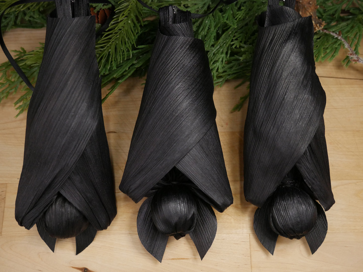 Black BAT Corn husk doll