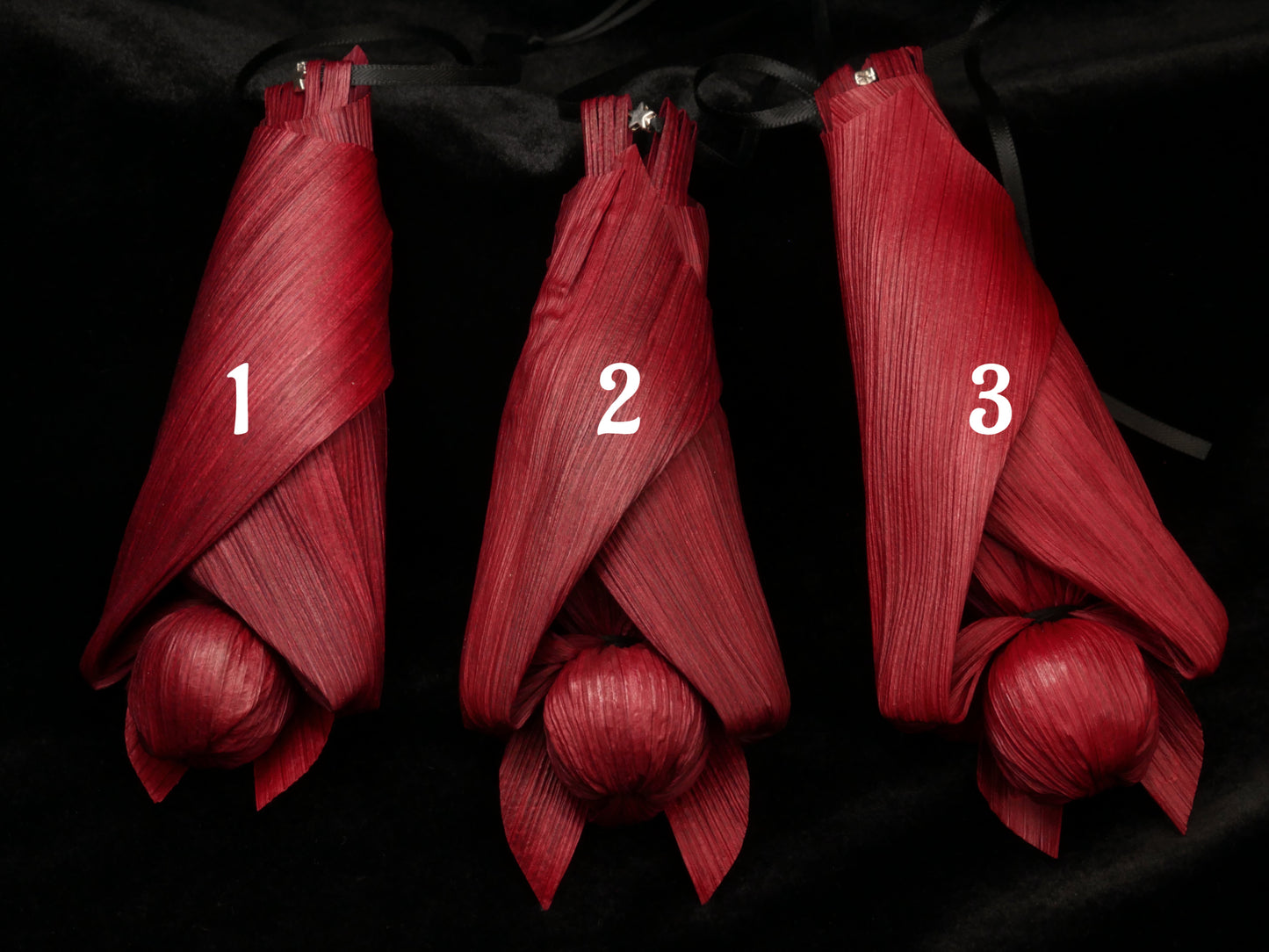 RED medium corn husk doll