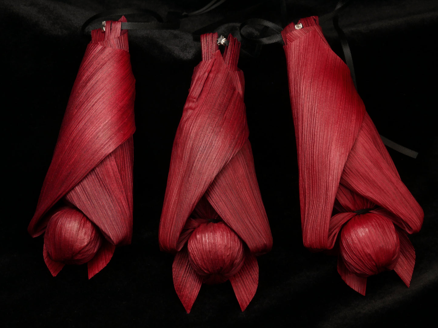 RED medium corn husk doll