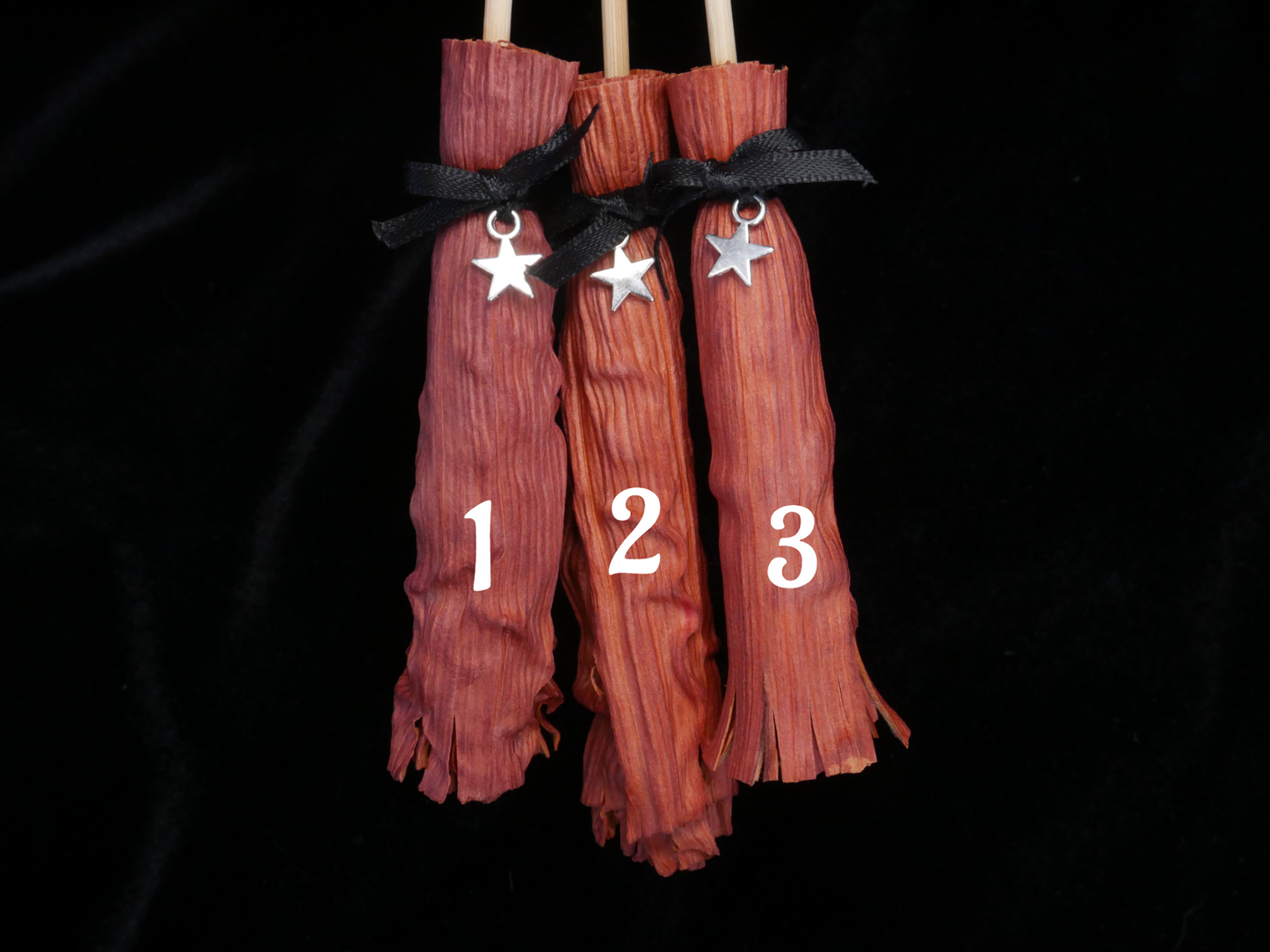 Orange Corn Husk Witch Broom