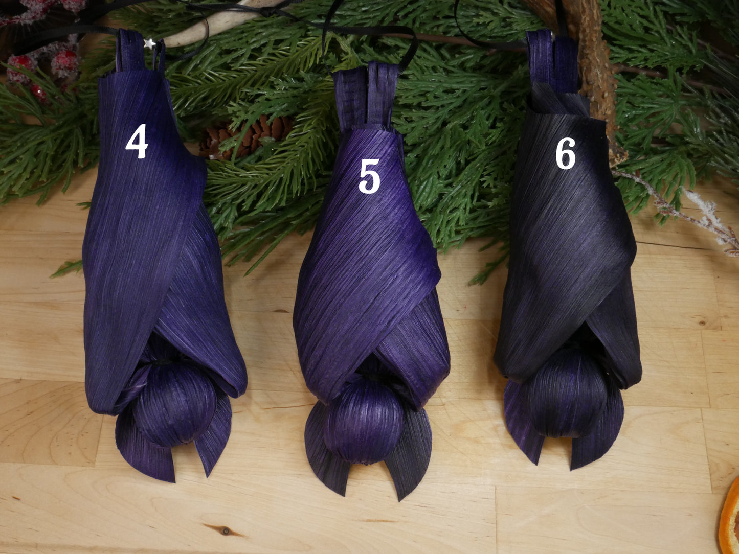 Purple BAT Corn husk doll