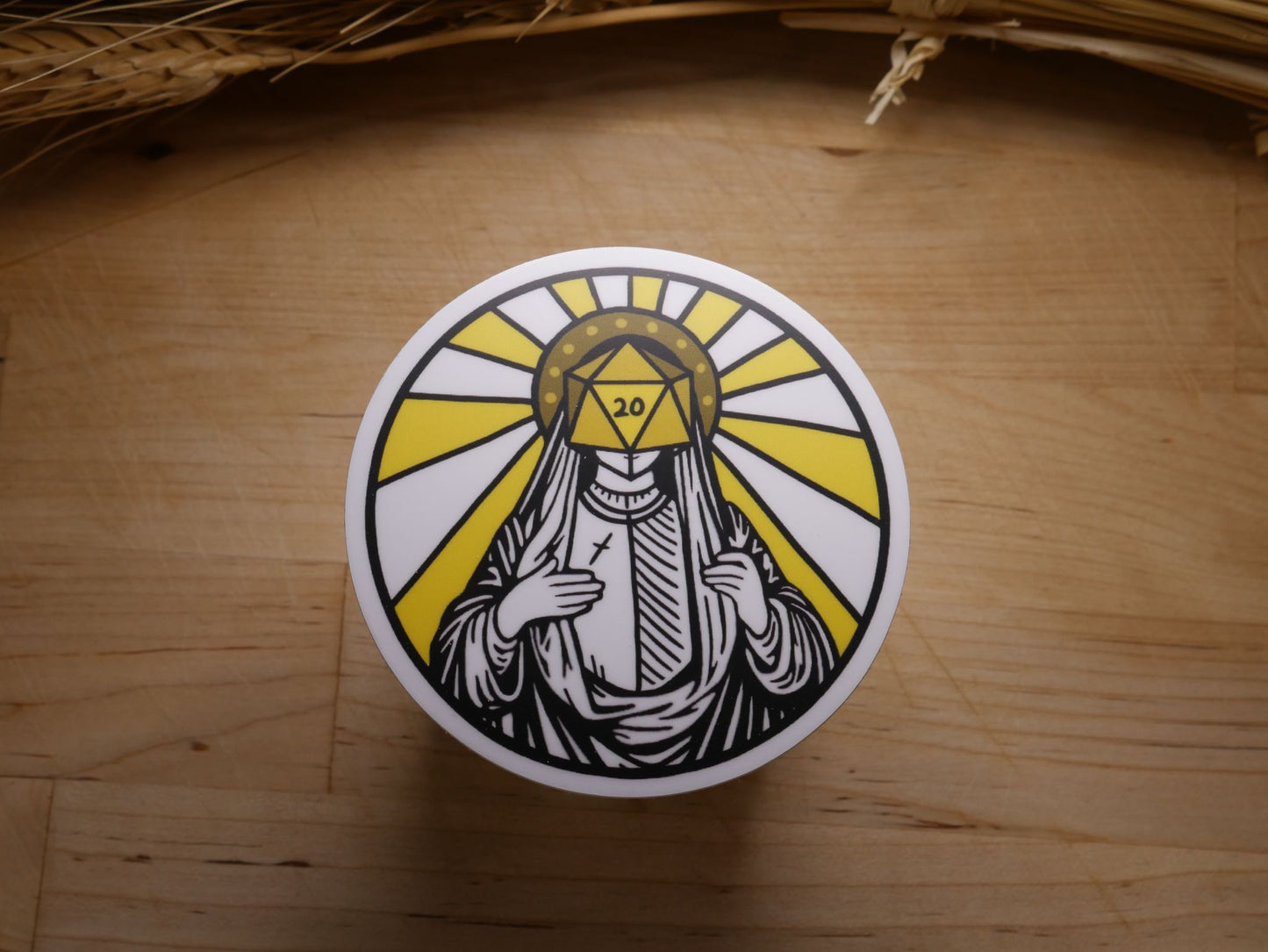 D20 DICE GOD sticker